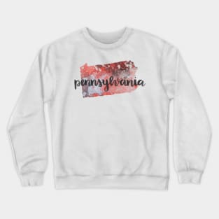 pennsylvania - calligraphy and abstract state outline Crewneck Sweatshirt